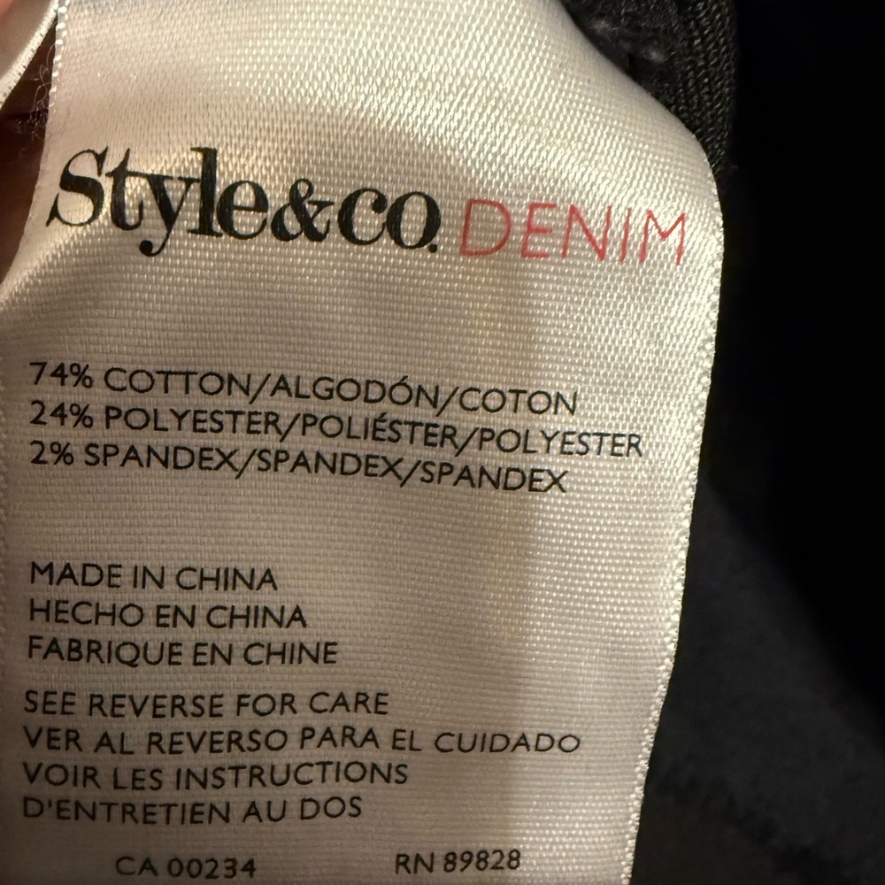 Style & CO Denim Black Jacket - Picture 4 of 4